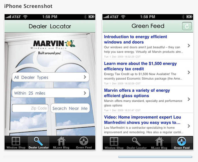 Marvin Window Shopping App